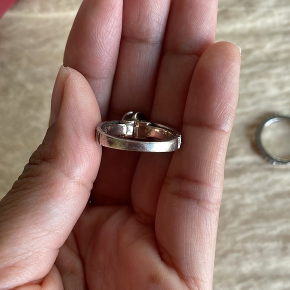 Silver rose ring 2 piece - Picture 3 of 8